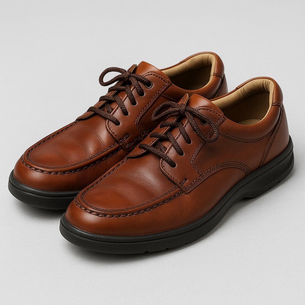 Rockport Brown Leather Oxfords Sz 9M | Vibram Sole